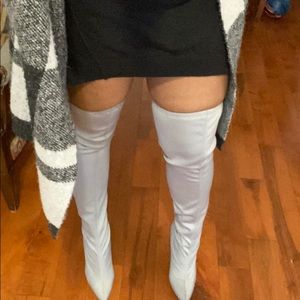 Misguided gray thigh high boots!